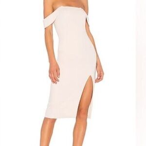 Elegant Off-Shoulder Cream Dress